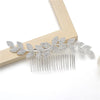 Alloy Electroplated Flower Leaf Bridal Comb
