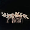 Alloy Electroplated Flower Leaf Bridal Comb