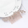 Alloy Electroplated Flower Leaf Bridal Comb