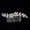 Alloy Electroplated Flower Leaf Bridal Comb