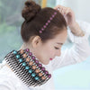Alloy Electroplated Flower Rhinestone Pearl Inlay Ladies Hair Comb Jewelry