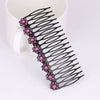 Alloy Electroplated Flower Rhinestone Pearl Inlay Ladies Hair Comb Jewelry