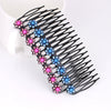 Alloy Electroplated Flower Rhinestone Pearl Inlay Ladies Hair Comb Jewelry