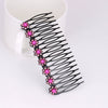 Alloy Electroplated Flower Rhinestone Pearl Inlay Ladies Hair Comb Jewelry