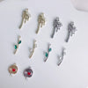 Alloy Electroplated Fresh Asymmetric Onepiece Lollipop Branch Earrings Jewelry Accessories