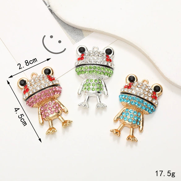 Alloy Electroplated Frog Shaped Diamond Jewelry Accessories For Female