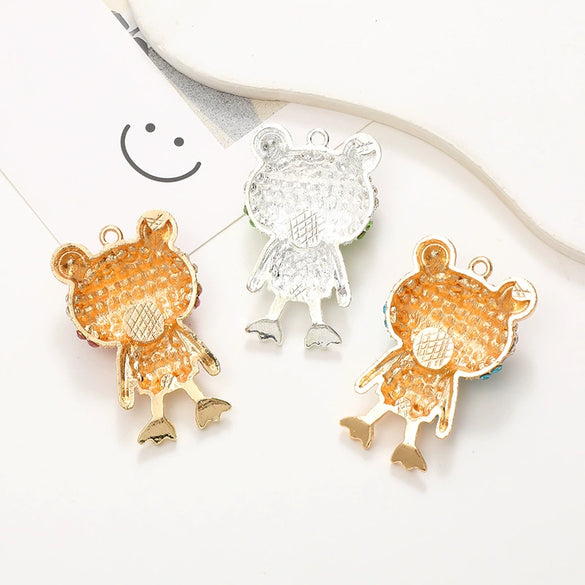 Alloy Electroplated Frog Shaped Diamond Jewelry Accessories For Female