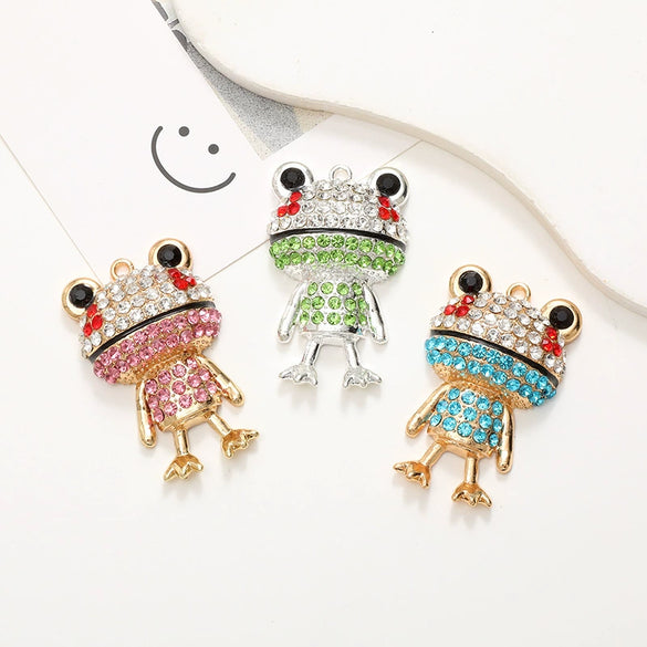 Alloy Electroplated Frog Shaped Diamond Jewelry Accessories For Female