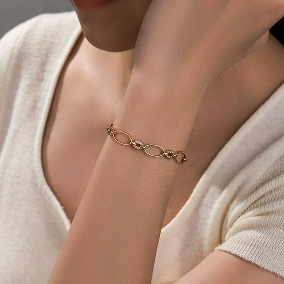 Alloy Electroplated Geometric Bracelet Fashion Retro Style Jewelry For Women