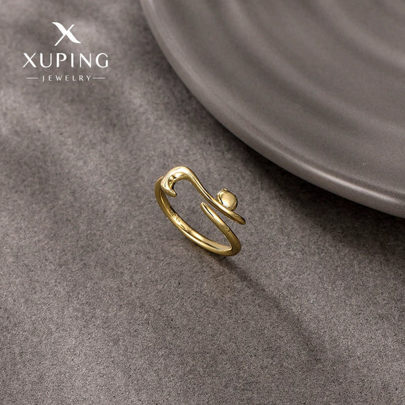Alloy Electroplated Geometric Cat Open Adjustable Women's Niche Style Ring