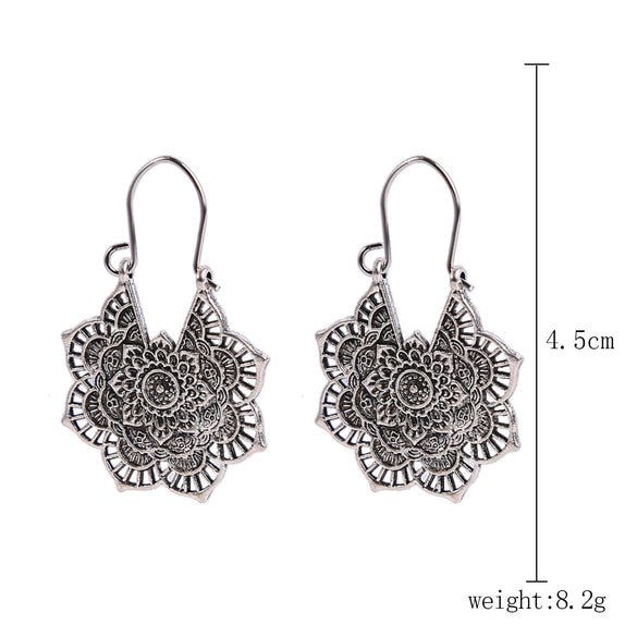 Alloy Electroplated Geometric Heart Earrings