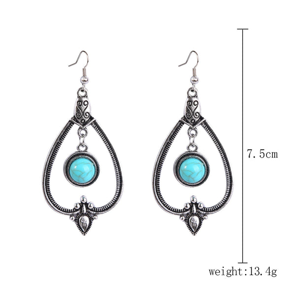 Alloy Electroplated Geometric Heart Earrings