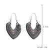 Alloy Electroplated Geometric Heart Earrings