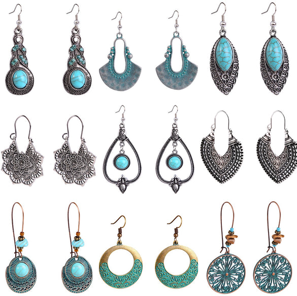 Alloy Electroplated Geometric Heart Earrings