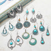 Alloy Electroplated Geometric Heart Earrings