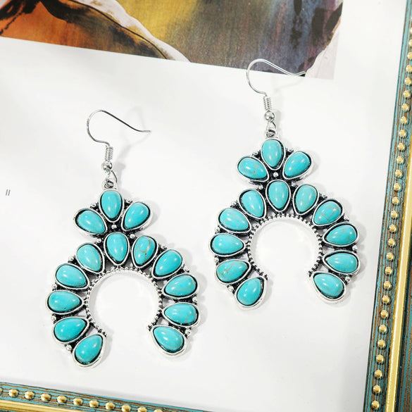 Alloy Electroplated Geometric Heart Earrings