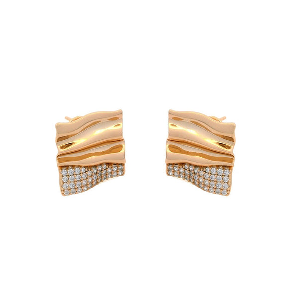 Alloy Electroplated Geometric Personalized Square Earrings For Women