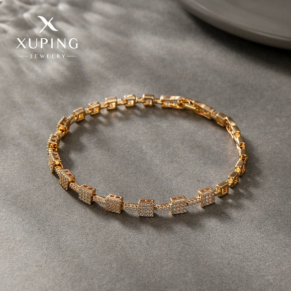 Alloy Electroplated Geometric Square Bracelet Jewelry For Women And Unisex