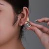 Alloy Electroplated Geometric Style Micropaved Zircon Women's Earrings Wholesale