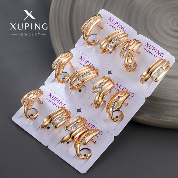 Alloy Electroplated Geometric Style Simple Earrings For Women