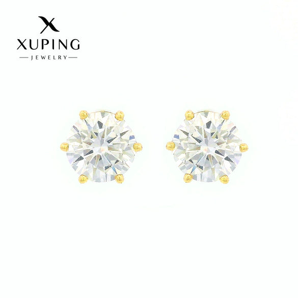 Alloy Electroplated Geometric Zircon Women's Earrings