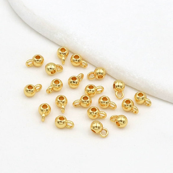 Alloy Electroplated Hanging Ball Pendant Diy Accessories For Earrings Bracelet
