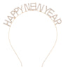 Alloy Electroplated Happy New Year Letter Headband For Women