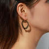 Alloy Electroplated Heart Earrings For Women Personalized Highend Niche Design