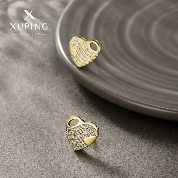 Alloy Electroplated Heart Shape Small Earrings For Women