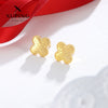 Alloy Electroplated Honeycomb Four Leaf Clover And Flower Shaped Women's Earrings Simple Style