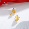 Alloy Electroplated Honeycomb Gourd Simple Style Women's Earrings