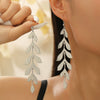 Alloy Electroplated Leaf Design Sense Women's Earrings
