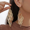 Alloy Electroplated Leaf Design Sense Women's Earrings