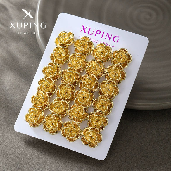 Alloy Electroplated Light Luxury Flower Earrings For Women