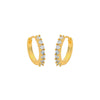 Alloy Electroplated Light Luxury Geometric Zircon Inlaid Women's Earrings