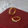 Alloy Electroplated Light Luxury Geometric Zircon Inlaid Women's Earrings