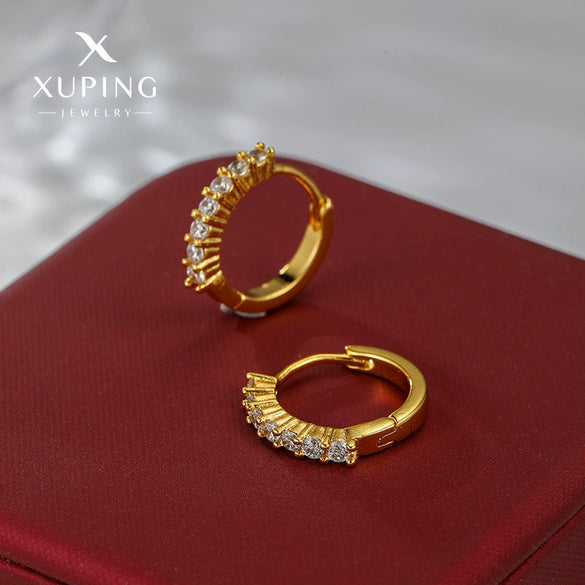 Alloy Electroplated Light Luxury Geometric Zircon Inlaid Women's Earrings