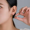 Alloy Electroplated Light Luxury Style Imitation Pearl And Micropaved Zircon Earrings For Women
