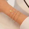 Alloy Electroplated Love Letter Geometric Knotted Bracelet Set Four Piece Bracelet Combination