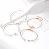 Alloy Electroplated Love Letter Geometric Knotted Bracelet Set Four Piece Bracelet Combination