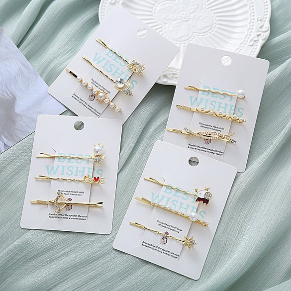 Alloy Electroplated Love Rabbit Hair Accessories Set For Women