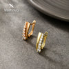 Alloy Electroplated Microencrusted Zircon Minimalist Style Women's Earrings
