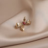 Alloy Electroplated Minimalist Bow Antiexposure Brooch Collar Pin