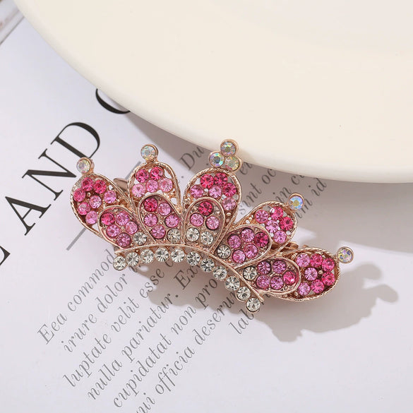 Alloy Electroplated Minimalist Diamondencrusted Hairpin For Women