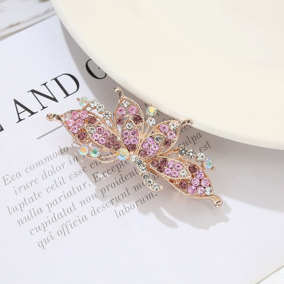 Alloy Electroplated Minimalist Diamondencrusted Hairpin For Women