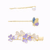 Alloy Electroplated Multicolor Cherry Blossom Flower Butterfly Duckbill Clip Women's Headwear Hair Accessories Set
