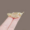 Alloy Electroplated Natural Style Feather Brooch For Women