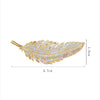 Alloy Electroplated Natural Style Feather Brooch For Women