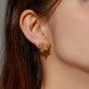 Alloy Electroplated Retro Cut Out Bow Elegant Women's Earrings