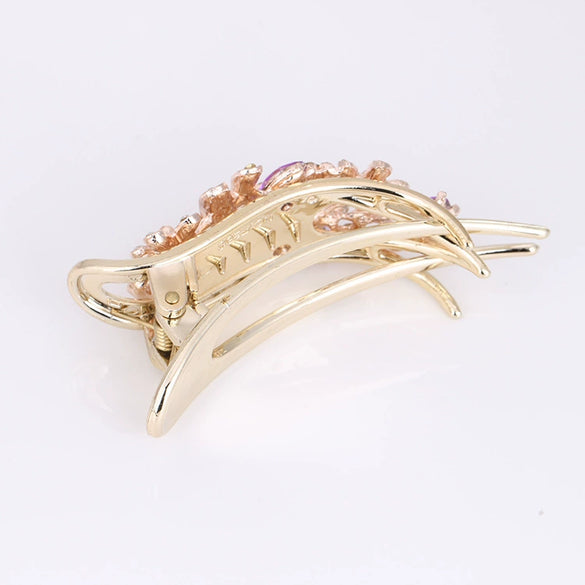 Alloy Electroplated Rhinestone Clip Headwear Female Hairpin